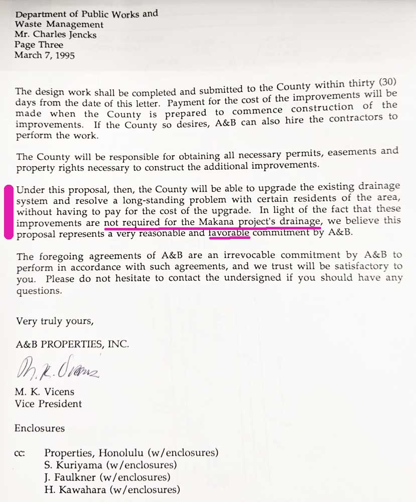 A&B Agreement with Maui County pg 1